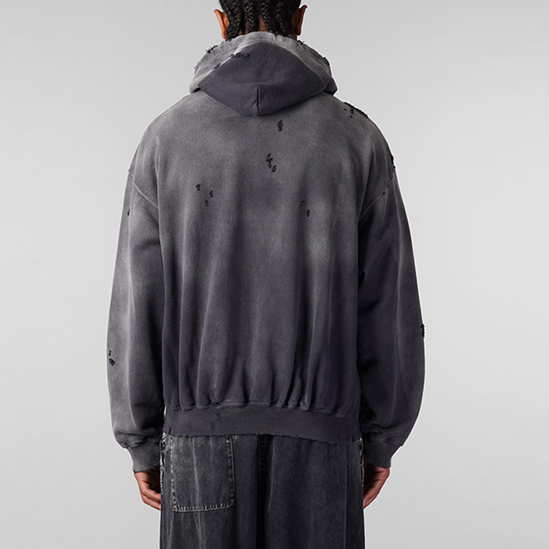 hongfeng creates washed-out men's gap hoodies.